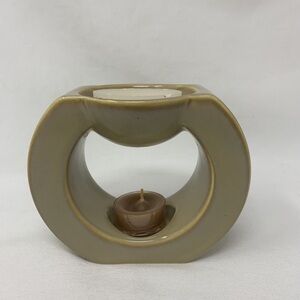 Elegant Olive Green Ceramic Candle Holder/Wax Warmer